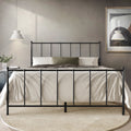 Twin Size White Metal Platform Bed Z973240