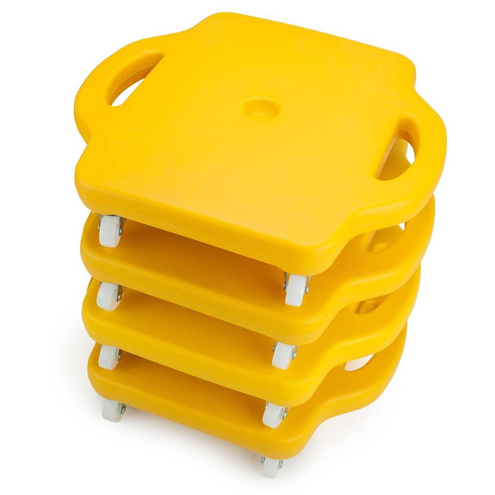16in Gym Class Scooter Board with Safety Handles Yellow U763936