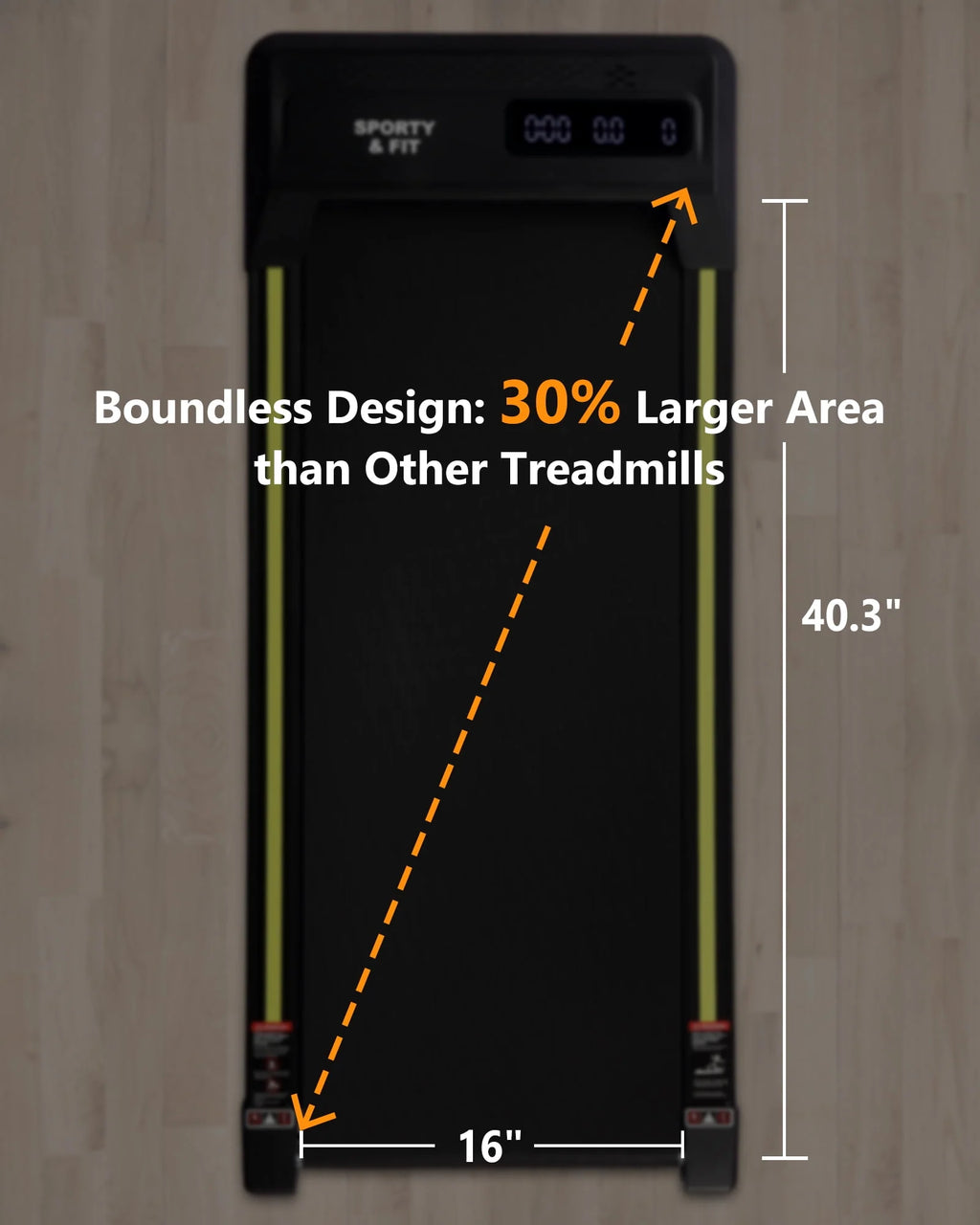 Walking Pad Treadmill 265 lb Capacity with LCD Display M428