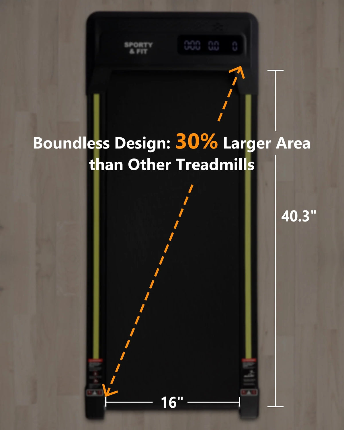 Walking Pad Treadmill 265 lb Capacity with LCD Display M428
