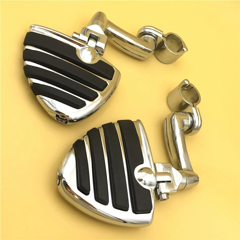 Chrome U Shape Foot Peg Mounting Kit with Footrest Y9889