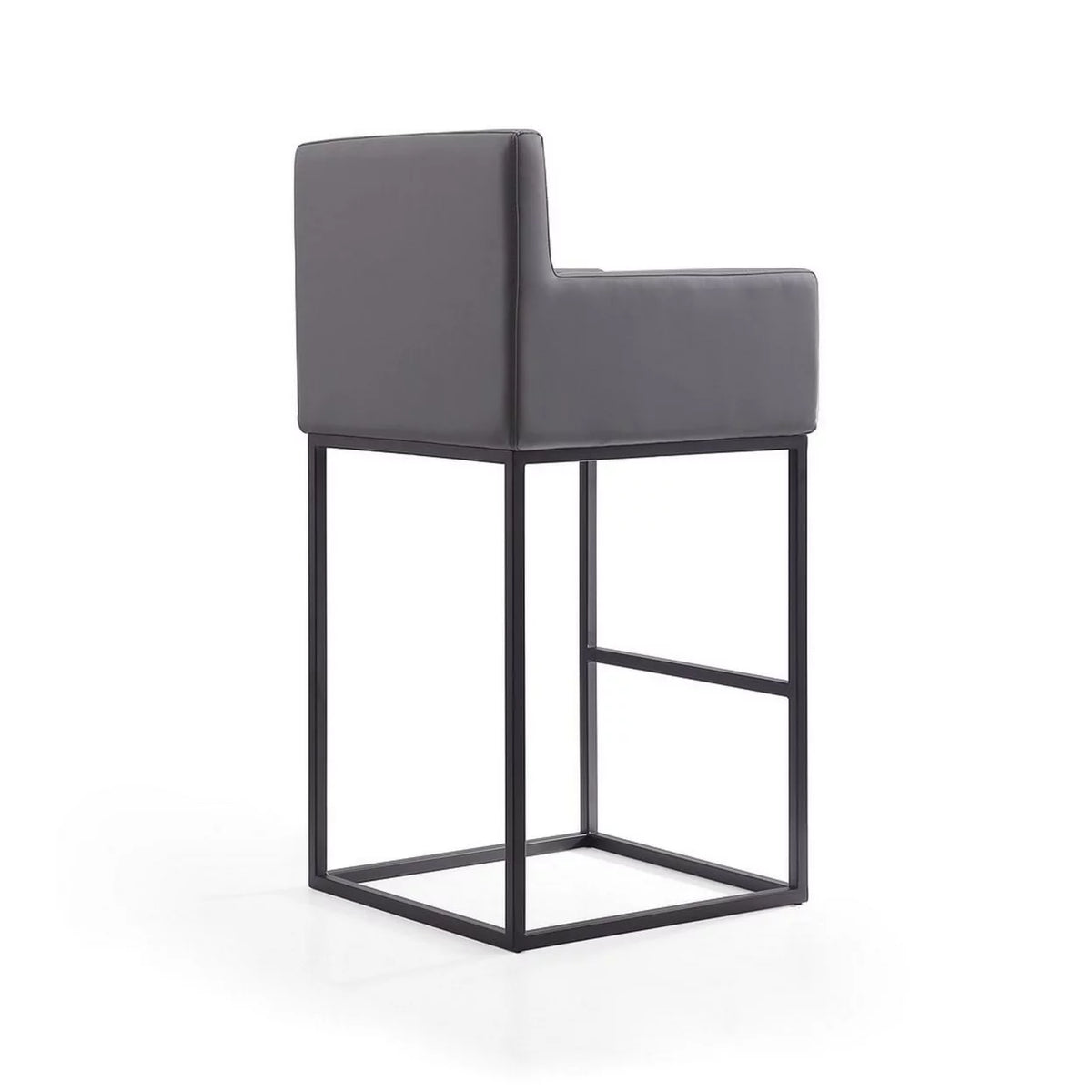 30" Faux Leather Barstool in Gray X788535