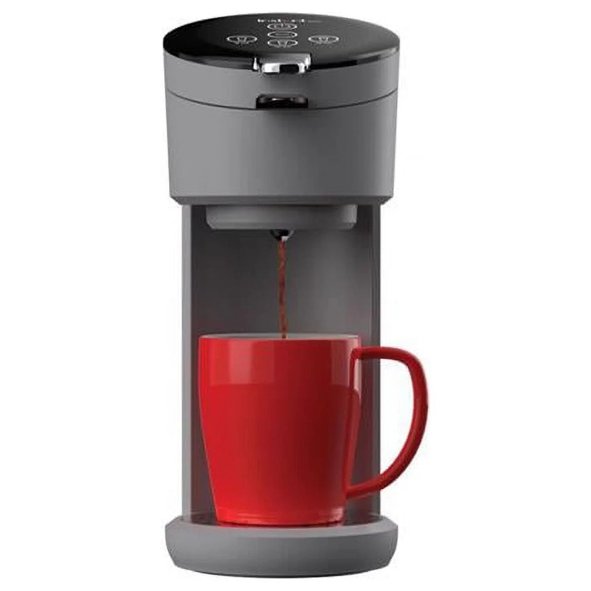2-in-1 Single Serve Coffee Maker with 3 Brew Sizes, Maroon Red Z6278