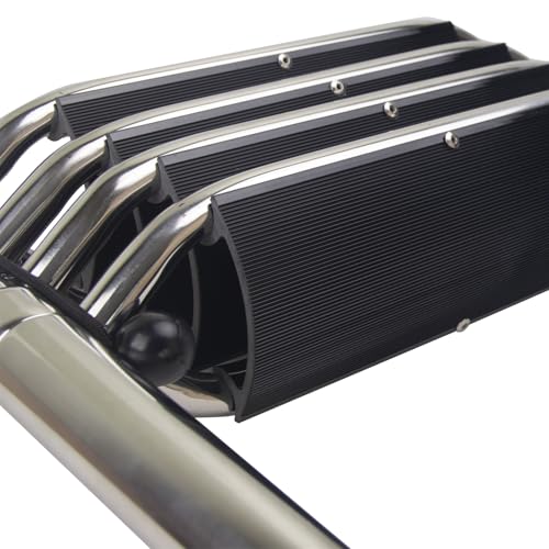 Heavy-Duty Stainless Steel Pontoon Boat Ladder with Handrails B734