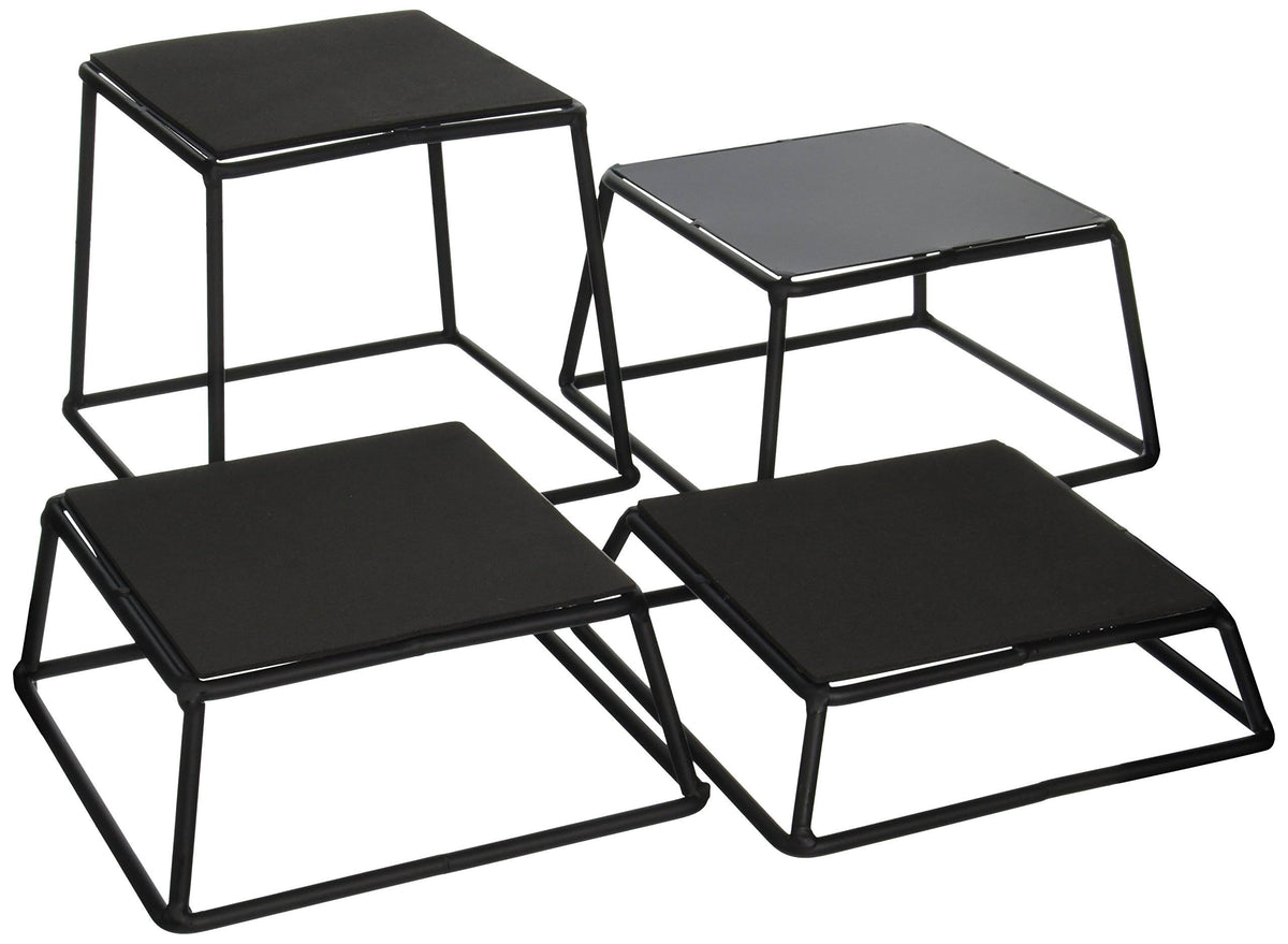 Black Non-Slip Riser Set of 4 Q218243
