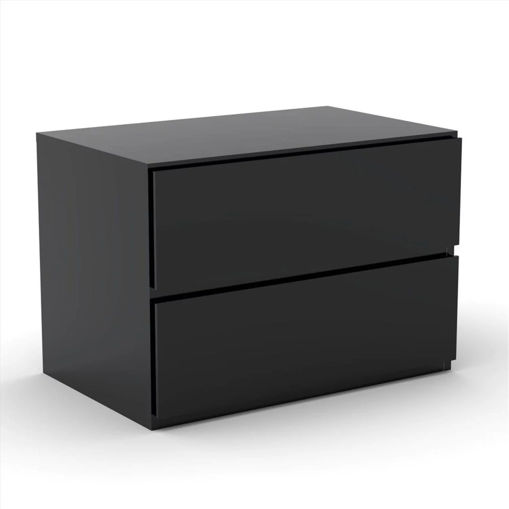 Queen Size Bedroom Set Walnut and Black F190