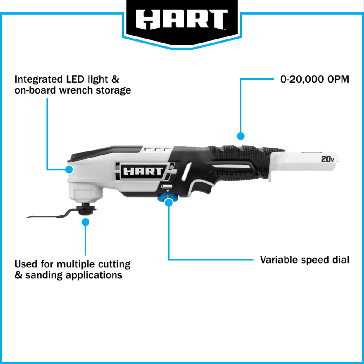 Cordless Oscillating Multi-Tool with Accessories D1301