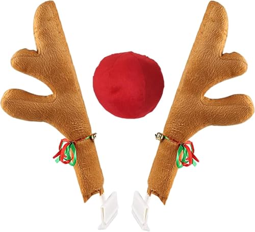Car Reindeer Antlers & Nose Christmas Costume Decoration Kit (Brown) X97070