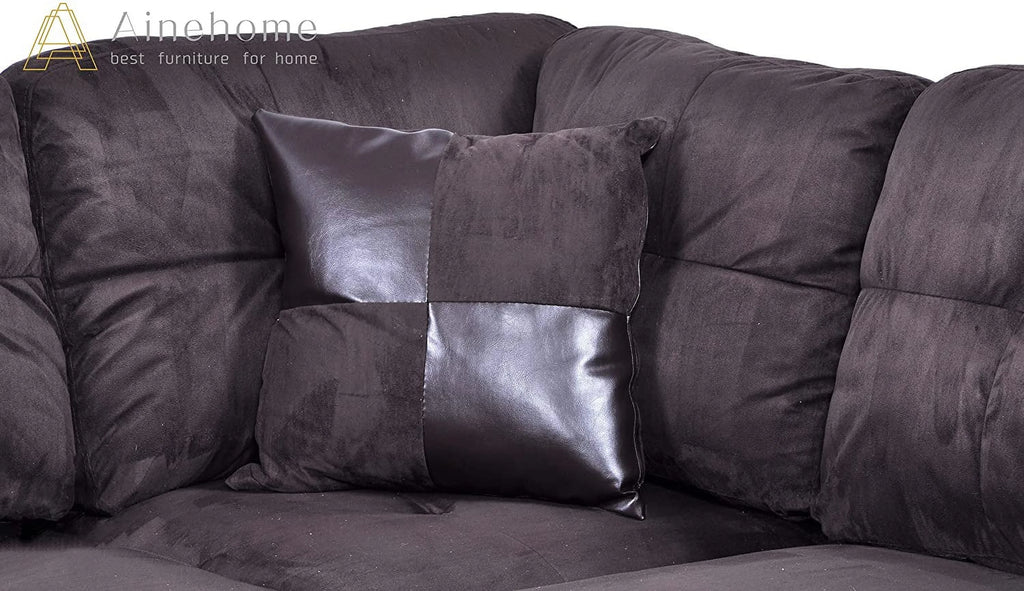 3 PCS L-Shaped Sectional Sofa Set with Storage Ottoman and Pillows Q804478