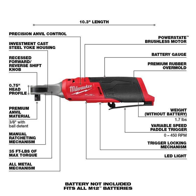 12V Li-Ion Brushless Cordless 3/8 in. Impact Wrench & High Speed Ratchet K962