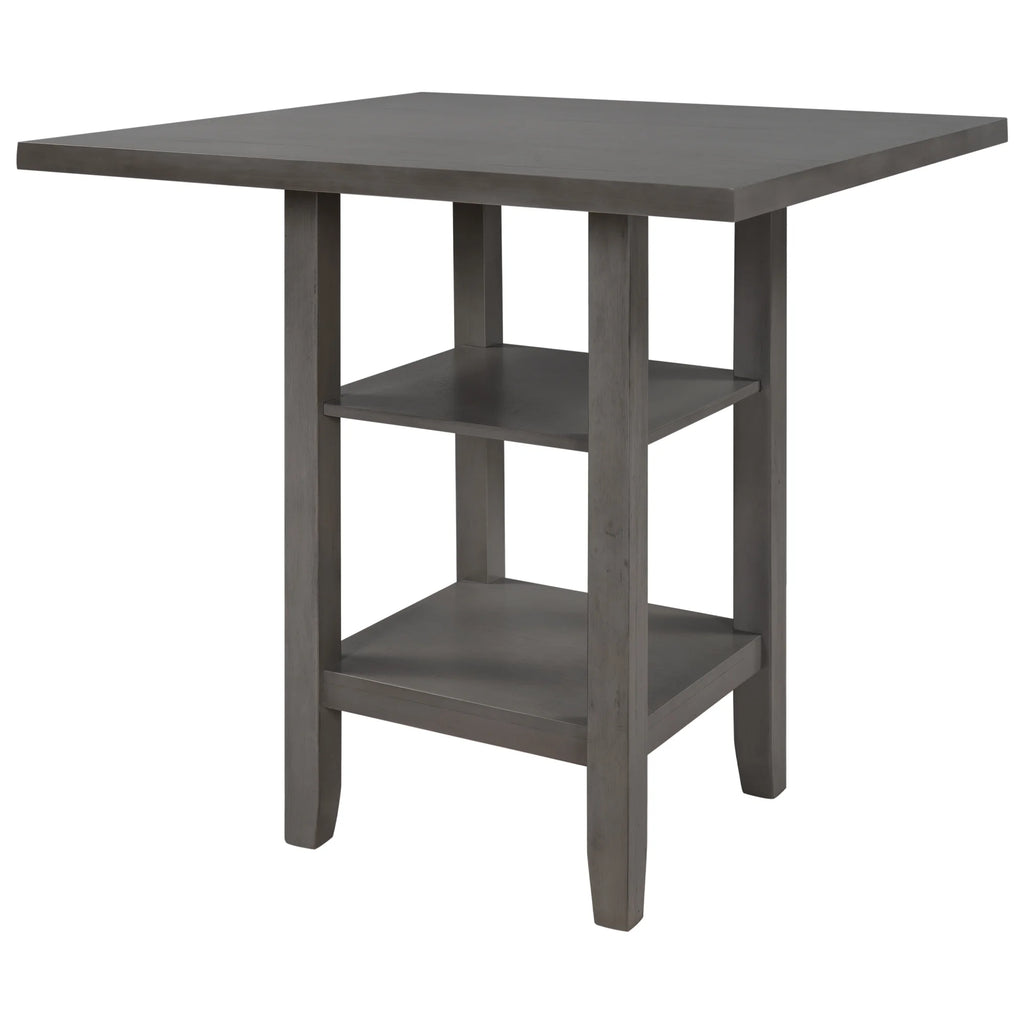 5-Piece Wooden Counter Height Dining Set with Padded Chairs C474433