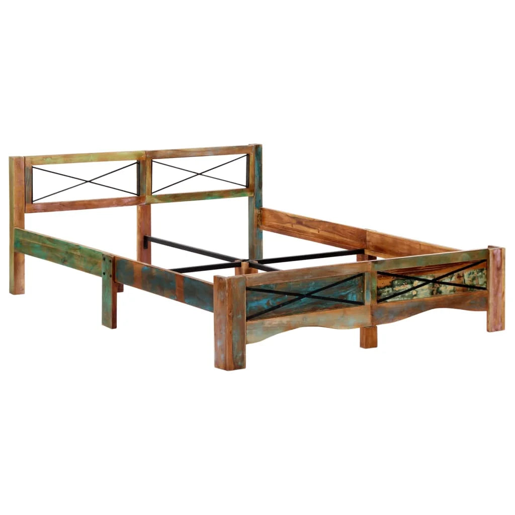 Solid Reclaimed Wood Bed Frame 63"x78.7" A86405
