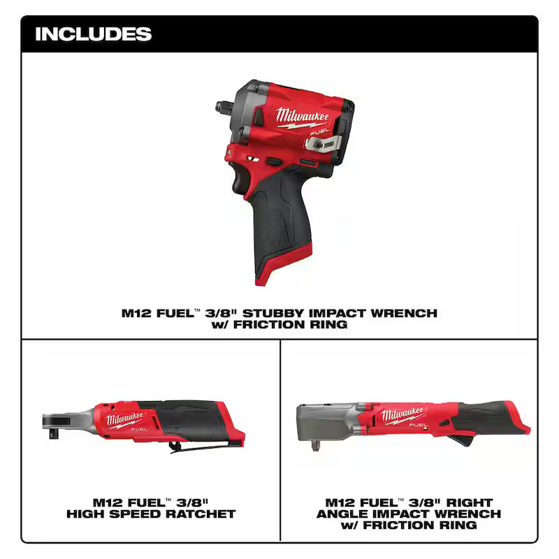 12V Li-Ion Brushless Cordless 3/8 in. Impact Wrench & High Speed Ratchet K962