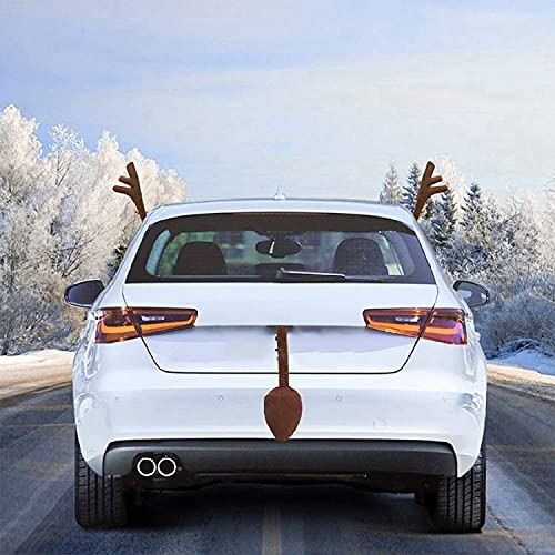 Car Reindeer Antlers & Nose Christmas Costume Decoration Kit (Brown) X97070
