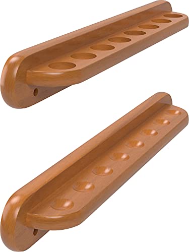Solid Oak Wall Mounted Pool Cue Rack, Holds 8 Cues R4856
