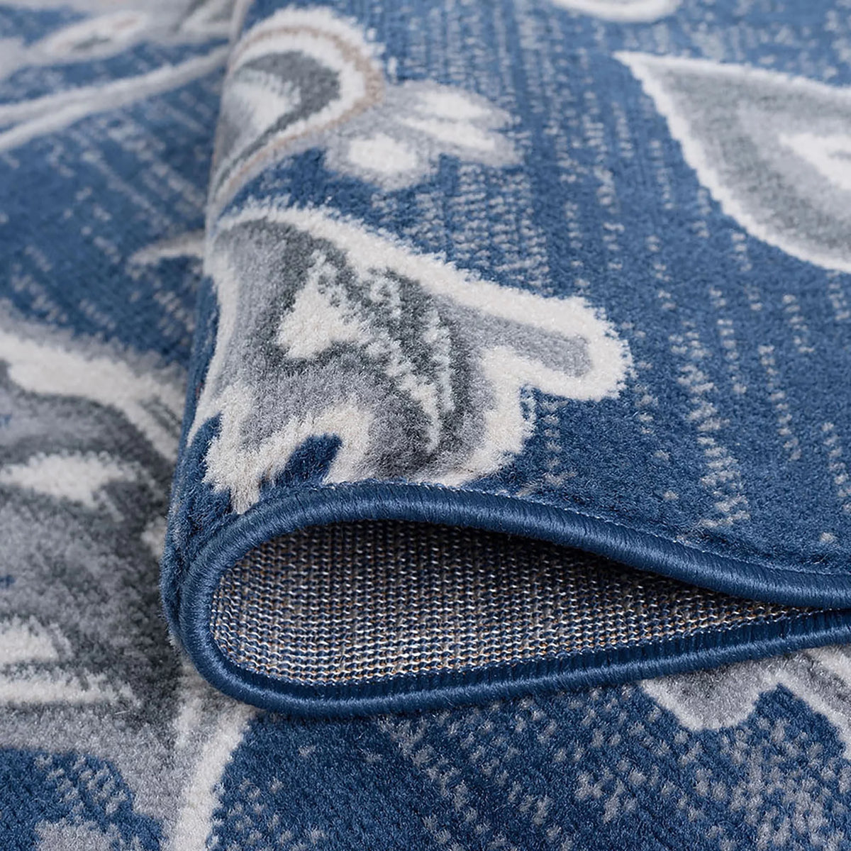 6ft Round Navy Area Rugs X85828