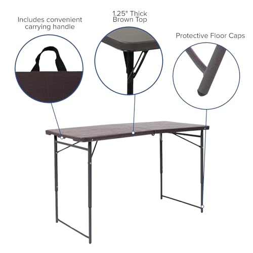 6' White Rectangular Plastic Folding Table V13969