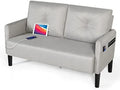 Modern Fabric Loveseat Sofa with 2 USB Charging Ports P2268