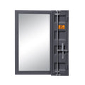 Metal Vanity Mirror with Recessed Door Storage X80949