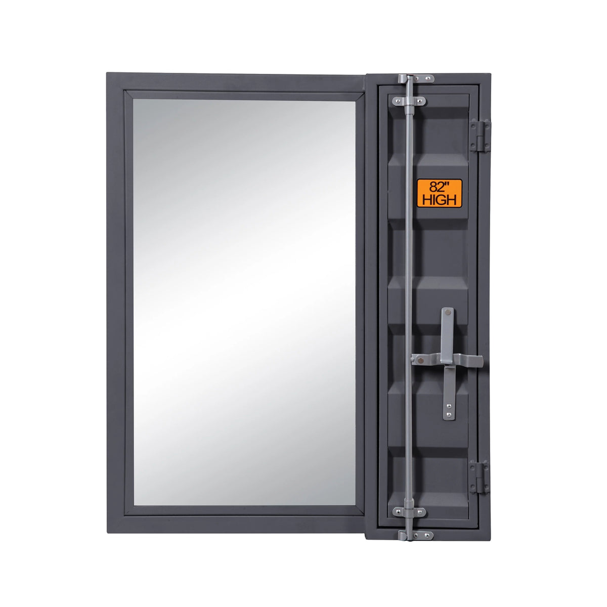 Metal Vanity Mirror with Recessed Door Storage X80949