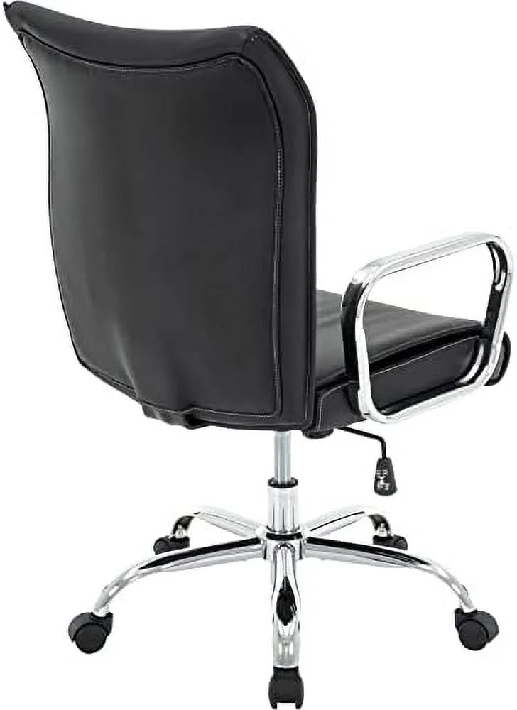 Pink Upholstered PU Leather Office Chair with Arms Q7623