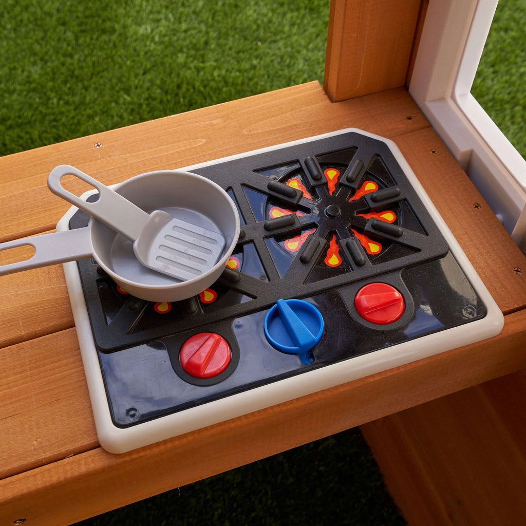 Wooden Swing Set with Slide and Play Kitchen V87360