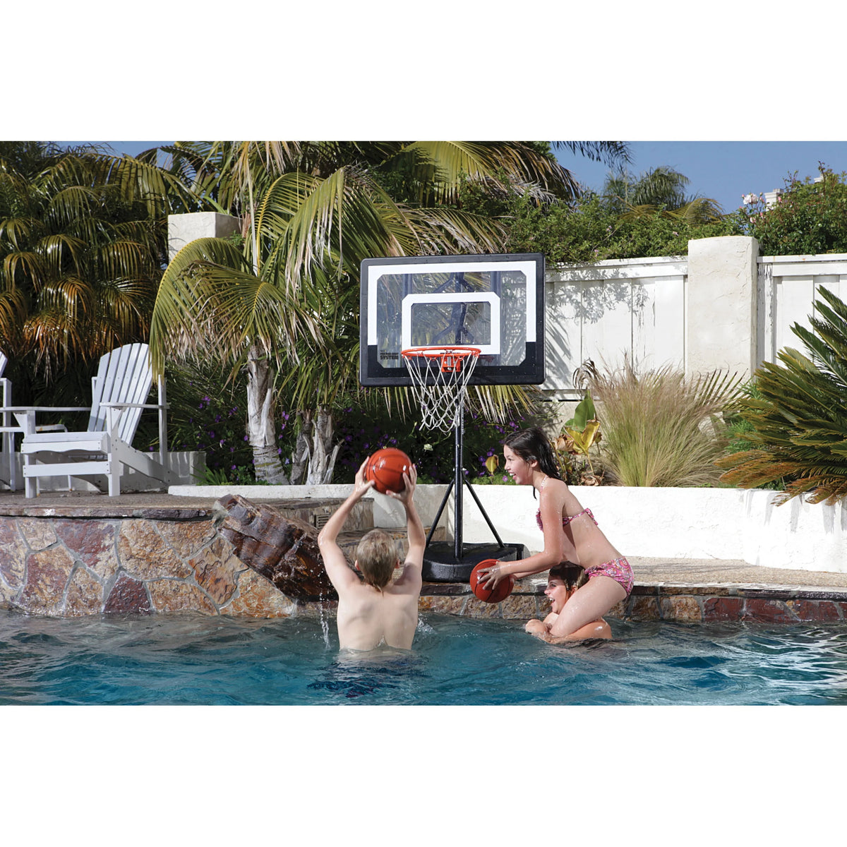 Portable Basketball Hoop with Adjustable Height 3.5 to 7 Ft M83753
