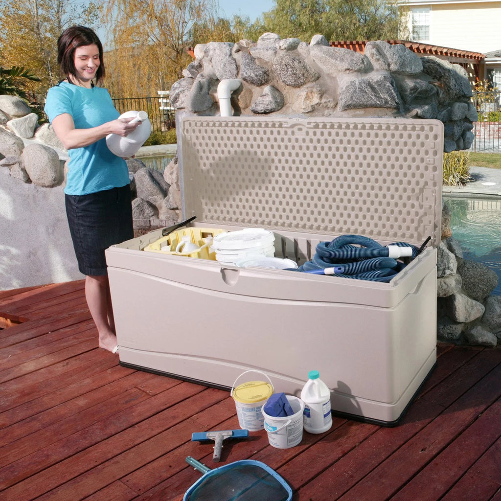 Heavy-Duty 130 Gallon Plastic Deck Box Z763668