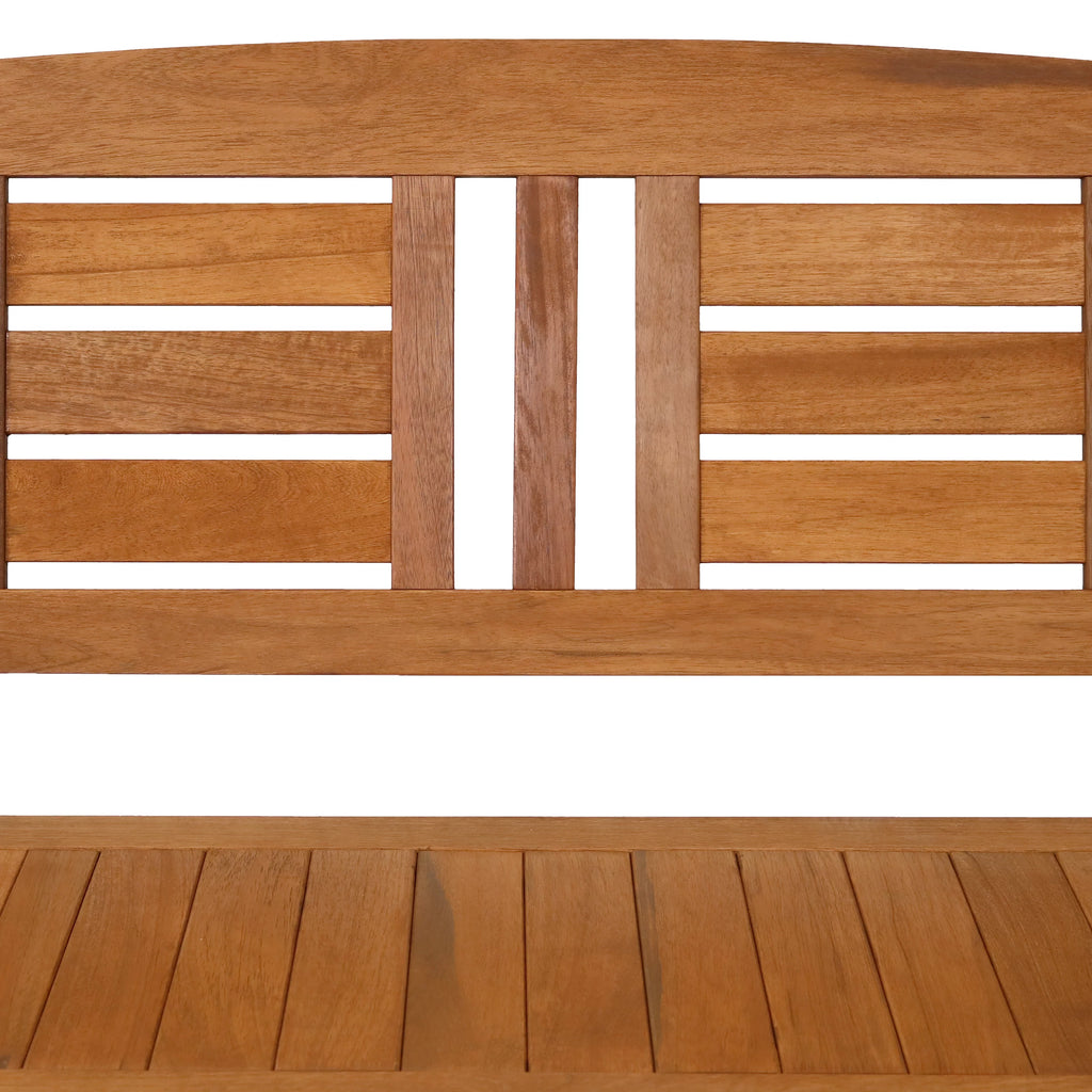 Meranti Wood 2-Person Garden Storage Bench L369