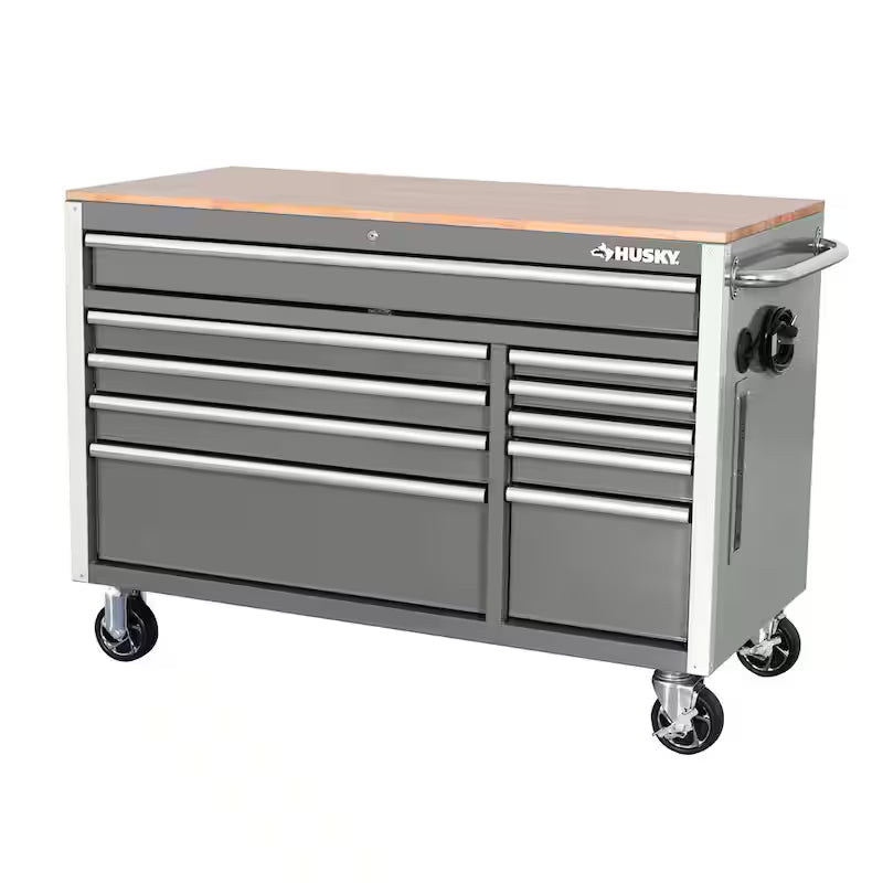52 in. Gloss Gray Mobile Workbench Tool Chest T3634