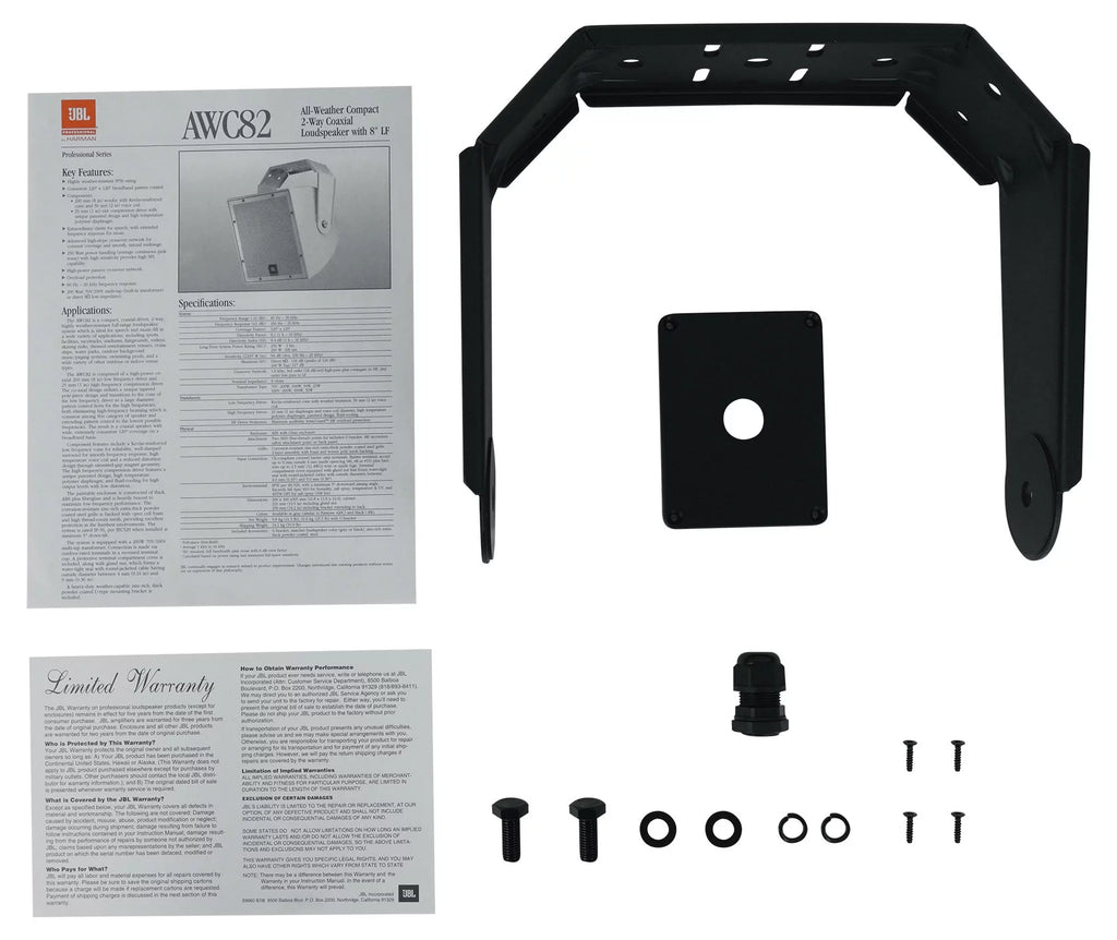 Black 8" Indoor/Outdoor Commercial Speakers Q24721