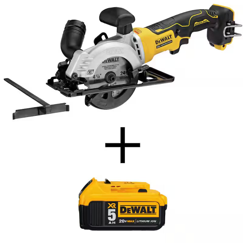Cordless Brushless 4-1/2 in. Circular Saw with 20V Lithium-Ion 5.0Ah Battery K2483