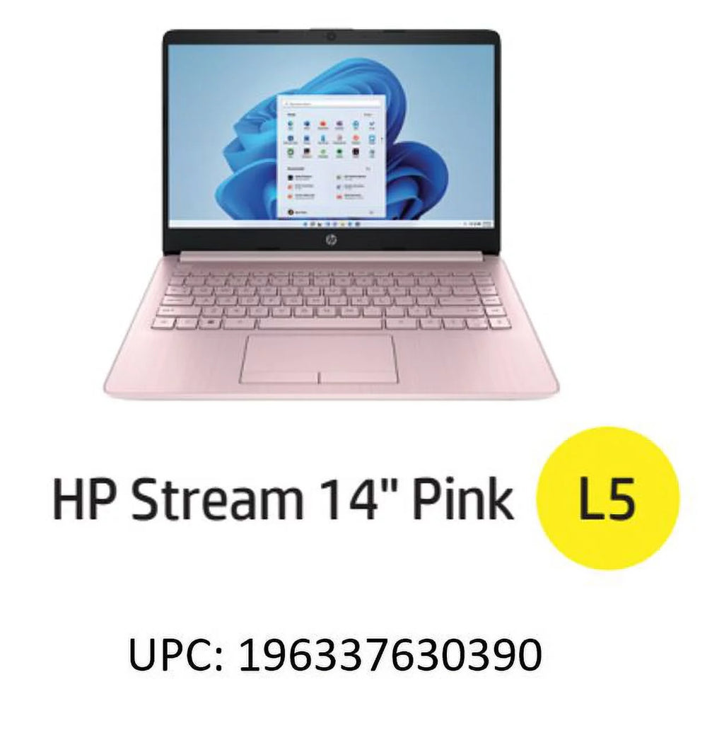 14 inch Laptop Intel Processor 4GB RAM 64GB eMMC Pink K983