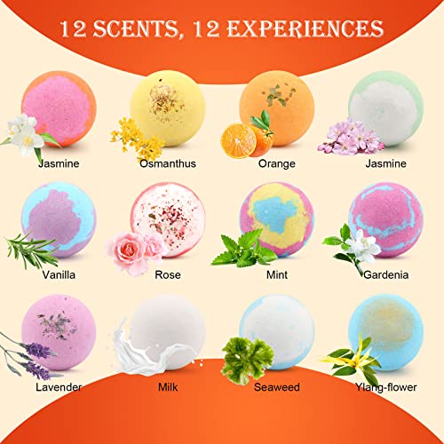 12 PCS Vanilla Menthol Rose Bath Bombs T934