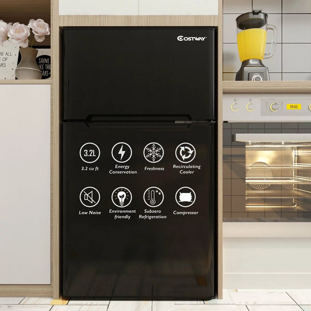 Compact Refrigerator 3.2 cu ft. Grey J138428