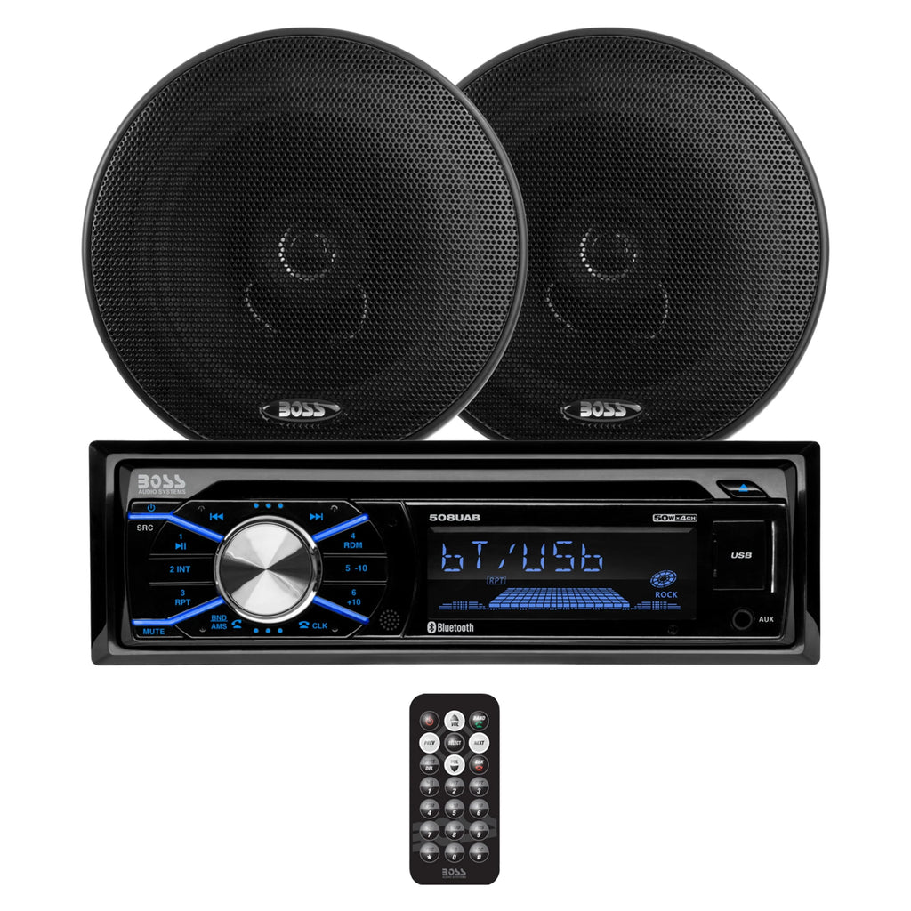 Single Din Car Stereo and Speakers K6145
