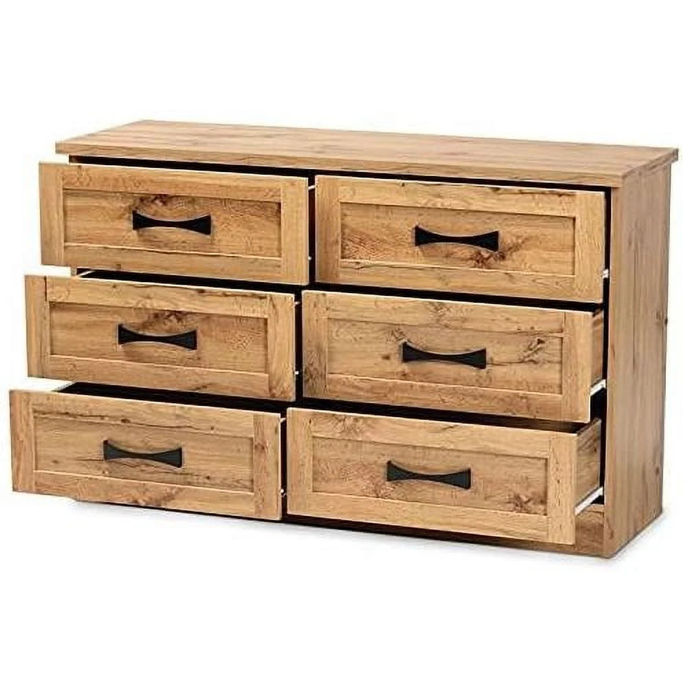 6 Drawer Wood Dresser Q18497