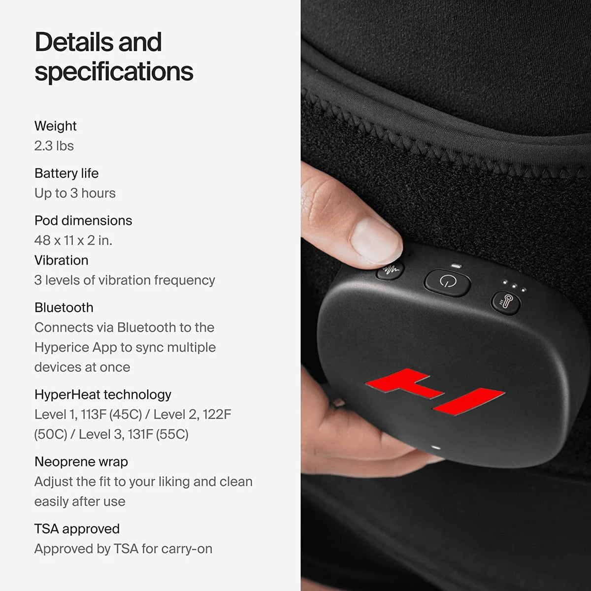 Black Heated Back Massager E9819