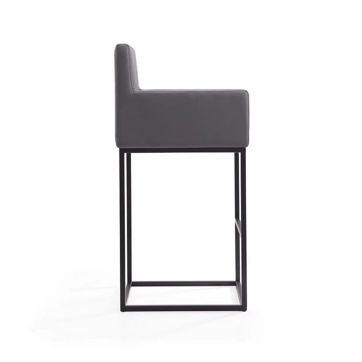 30" Faux Leather Barstool in Gray X788535