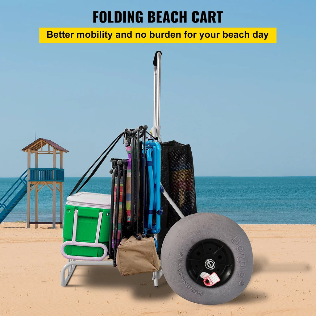 Folding Beach Cart with 12" TPU Balloon Wheels R545