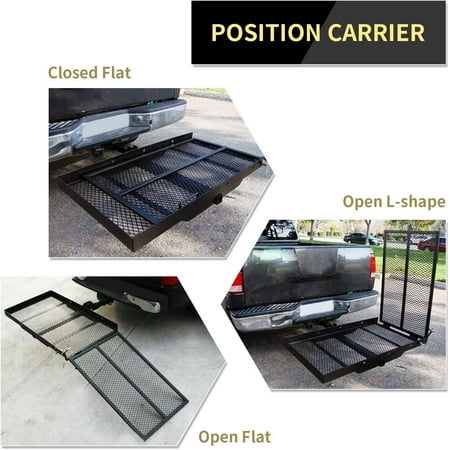 500lbs Hitch Mounted Cargo Carrier with Loading Ramp M872923