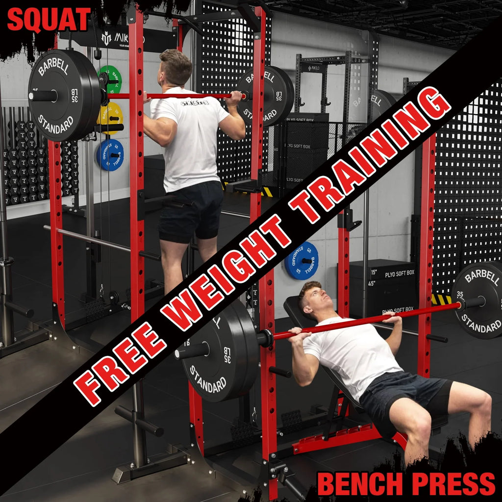1200LBS Capacity Power Rack with LAT Pulldown System N75431