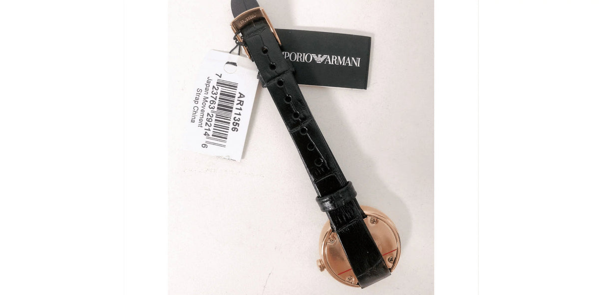 Rose Gold-Tone Leather Stainless Steel Watch Y74732