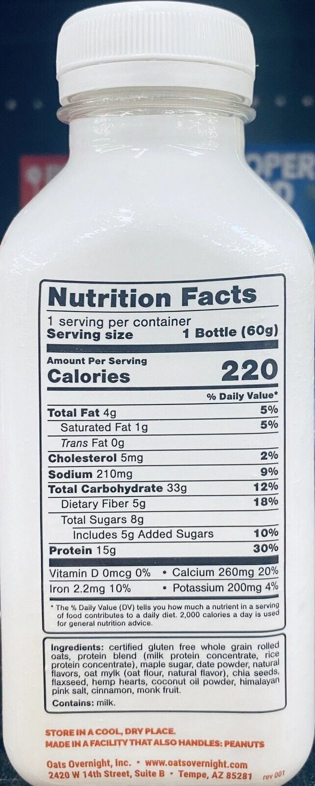 Overnight Oats Shake 2.1 oz 2 Pack R88463