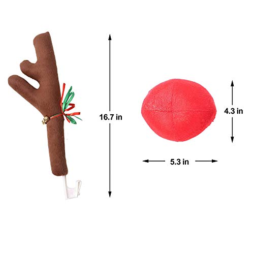Car Reindeer Antlers & Nose Christmas Costume Decoration Kit (Brown) X97070