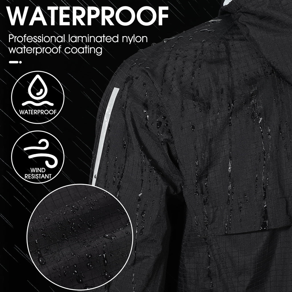 Black Windproof Cycling Jacket S24383