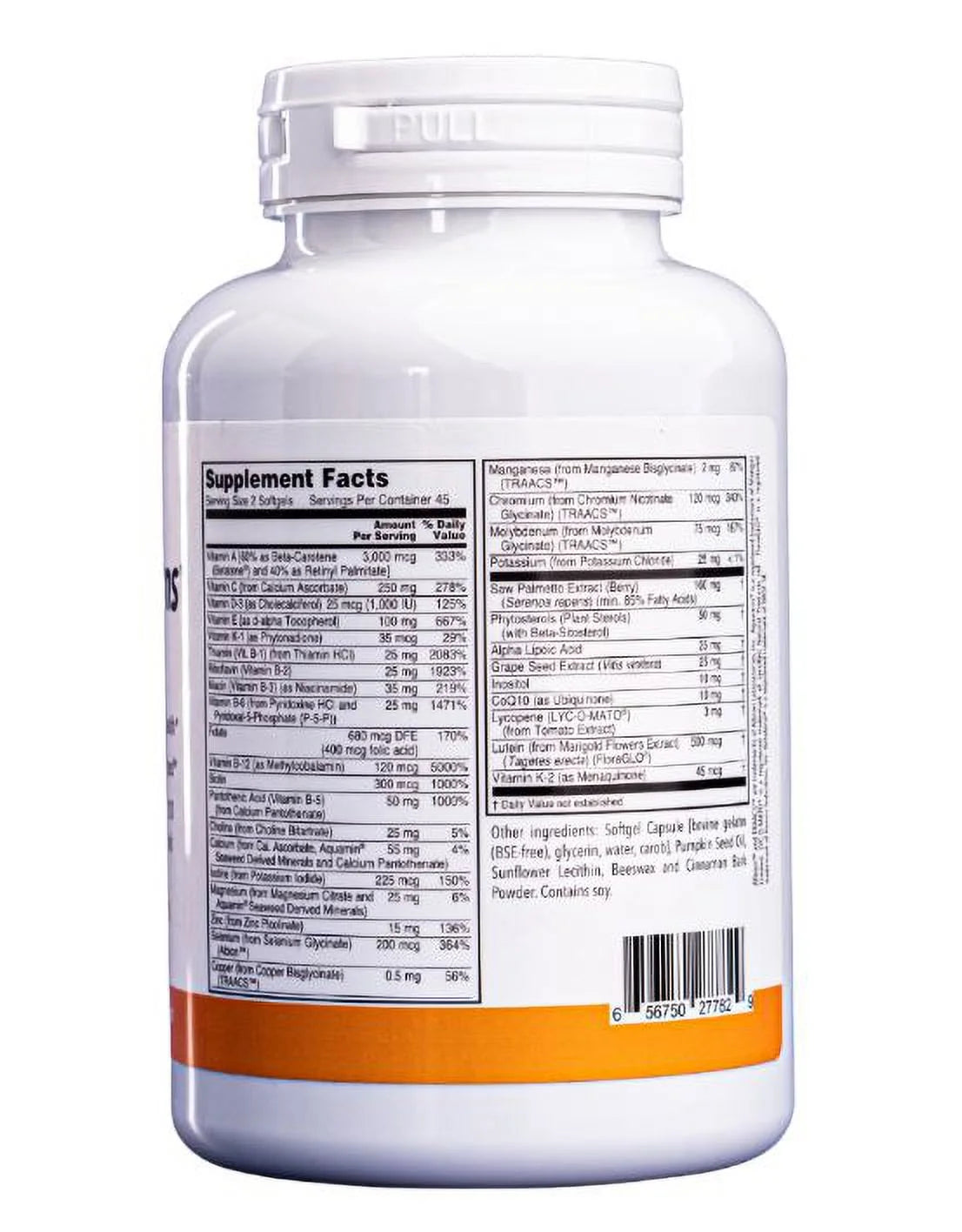 Men's Multivitamin with Saw Palmetto, Plant Sterols, Lycopene & CoQ10, 90 Softgels G373