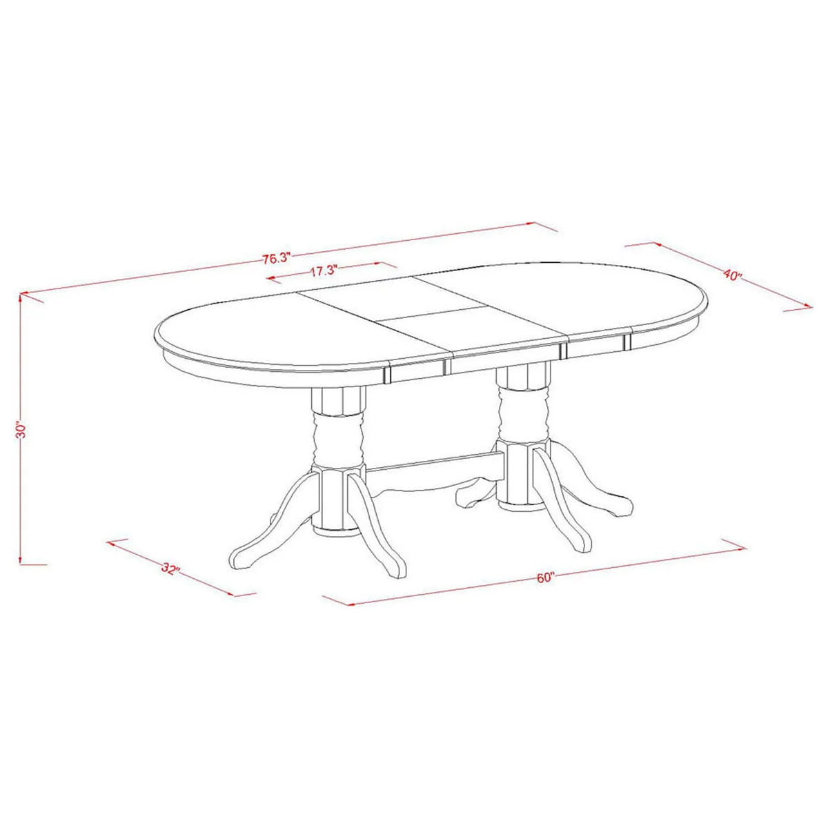 7 Piece Oak Wood Dining Set C83302