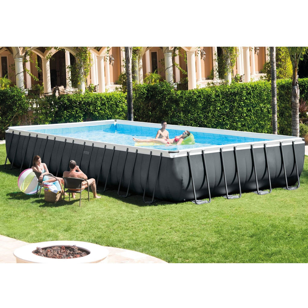 24' x 12' x 52 Rectangular Frame Swimming Pool with Pump Q7255