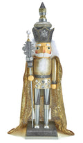 Hollywood Gold and Grey King Nutcracker J3860